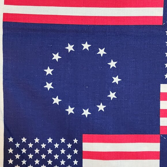 Patriotic Cotton Fabric Red White Blue Flags by Traditions 2yds 24" 46" Wide - Picture 5 of 6